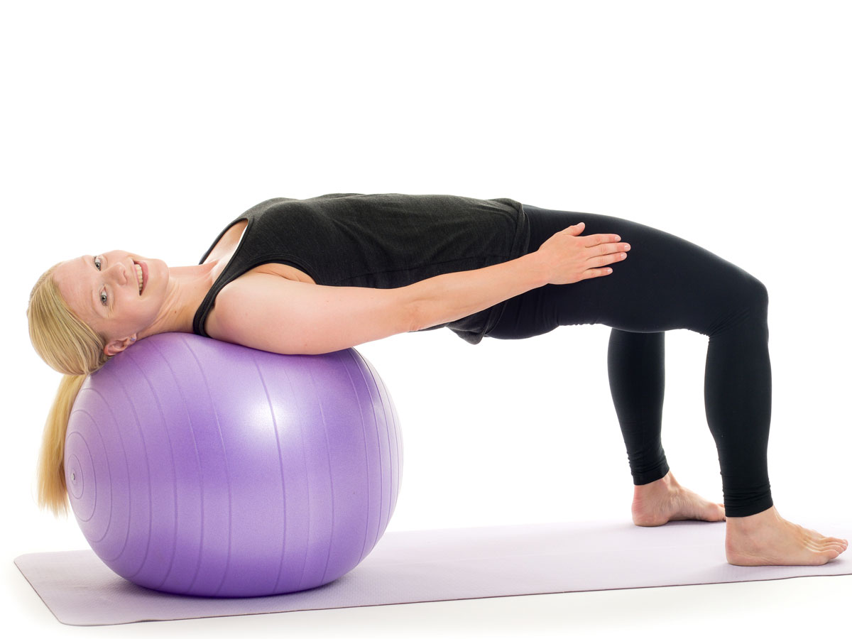 Bridge Pose On Ball bridge pose on ball