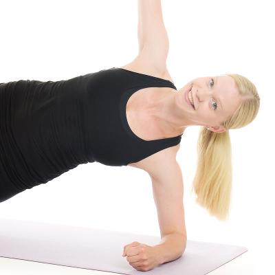 side plank position