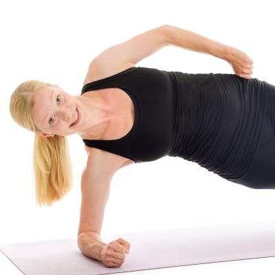 side plank position hip lift