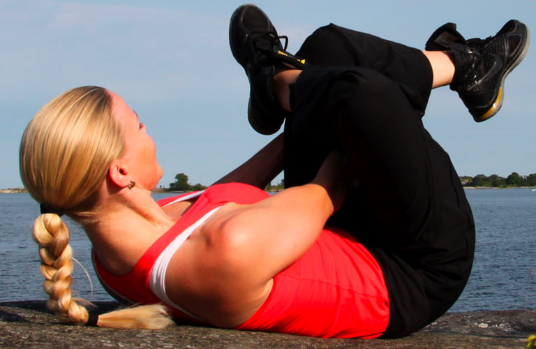 lying gluteus stretch