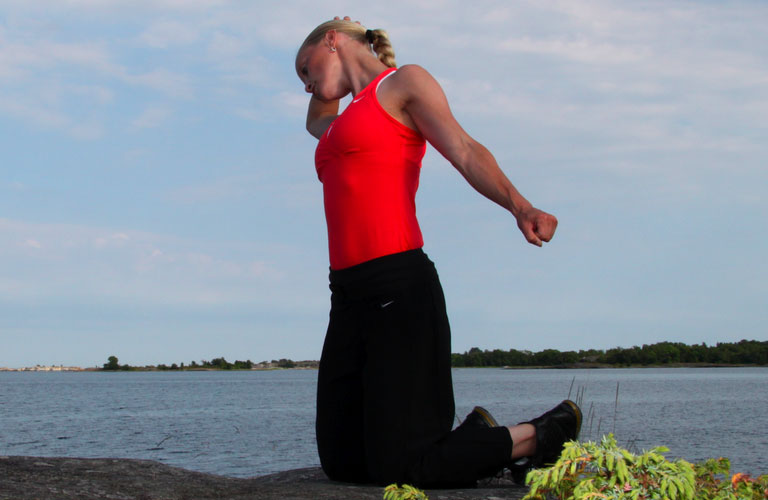back of neck stretch