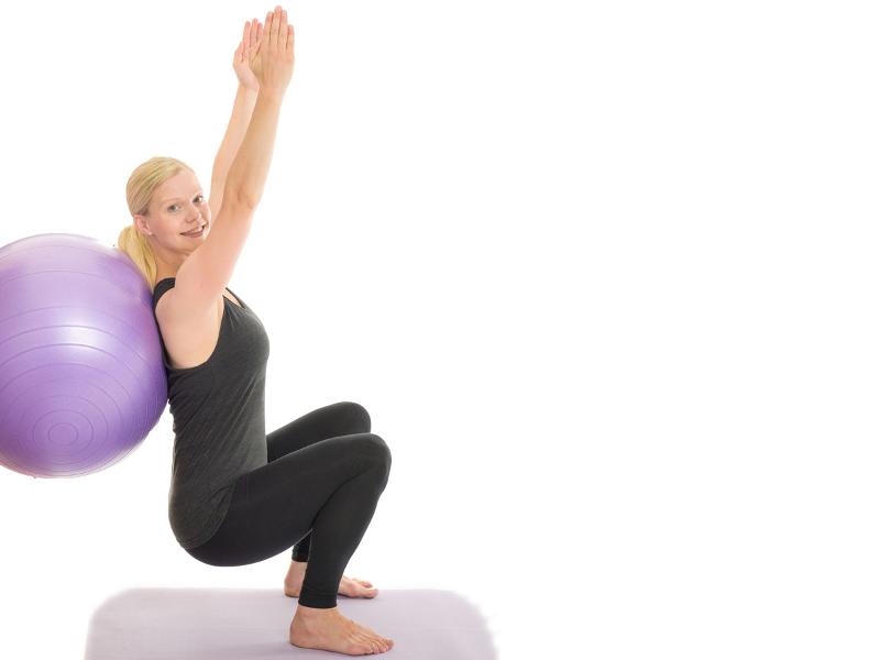 Wall Ball Squat wall ball squat