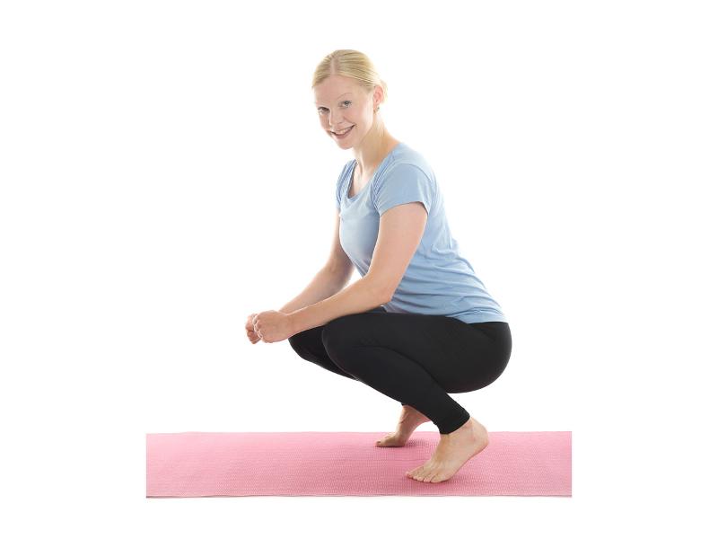 crouch down