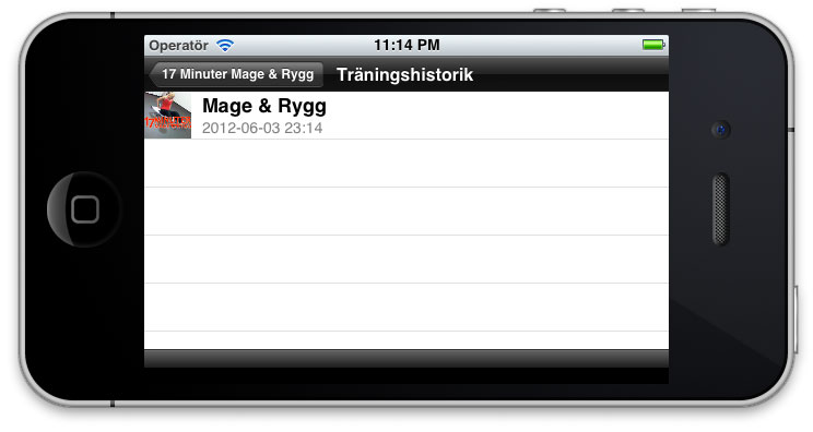 17 Minuter Mage & Rygg Träningshistorik
