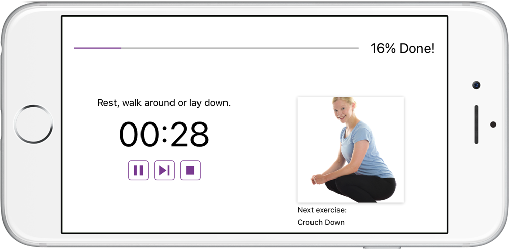 Rest between exercises. Poworkout Screenshot Rest