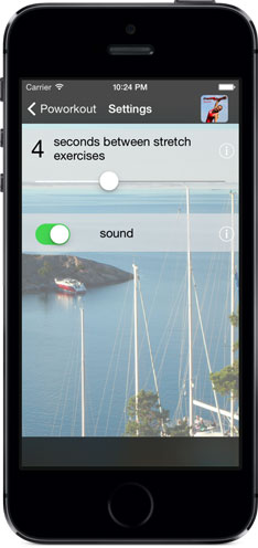 Exercises in program Poworkout Stretch Screenshot Settings